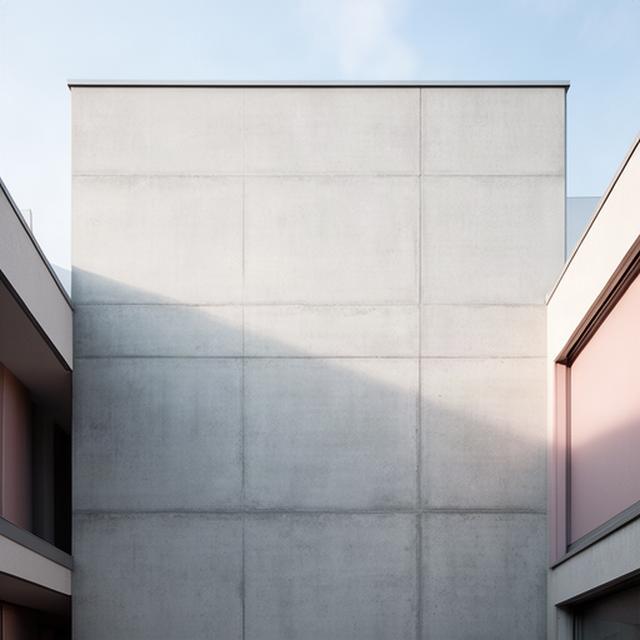 Sichtbetonwand eines Neubaus in Aarau mit präzisen Schalungsfugen